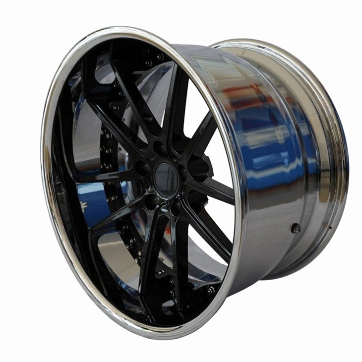 Alloy Wheel China 2 Slice 20inch Black Forged Car Rims