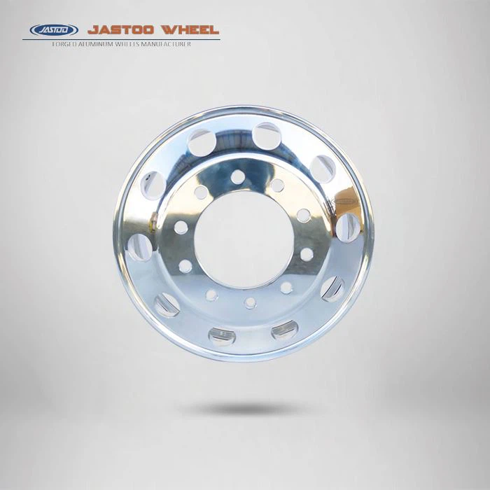 Daim iav polished tsheb alloy aluminium log rims ua nyob rau hauv Suav 22.5 nti nrog 10 pawg rims